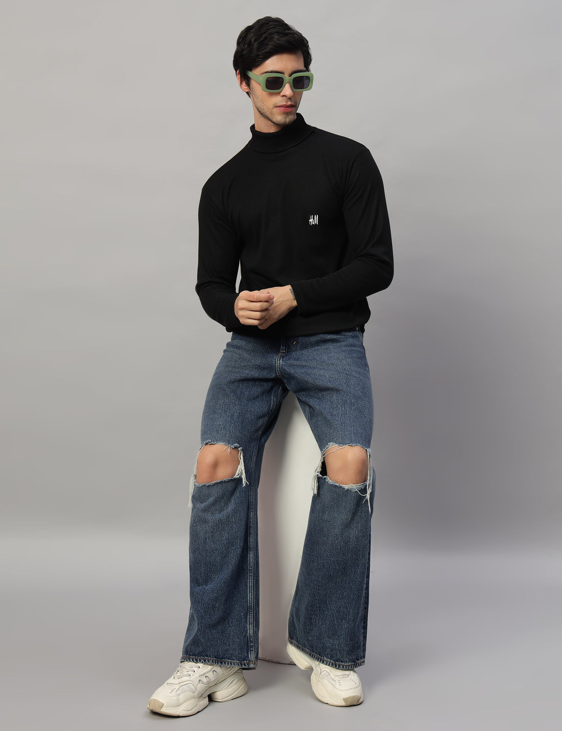 Classic Black High-Neck Tee