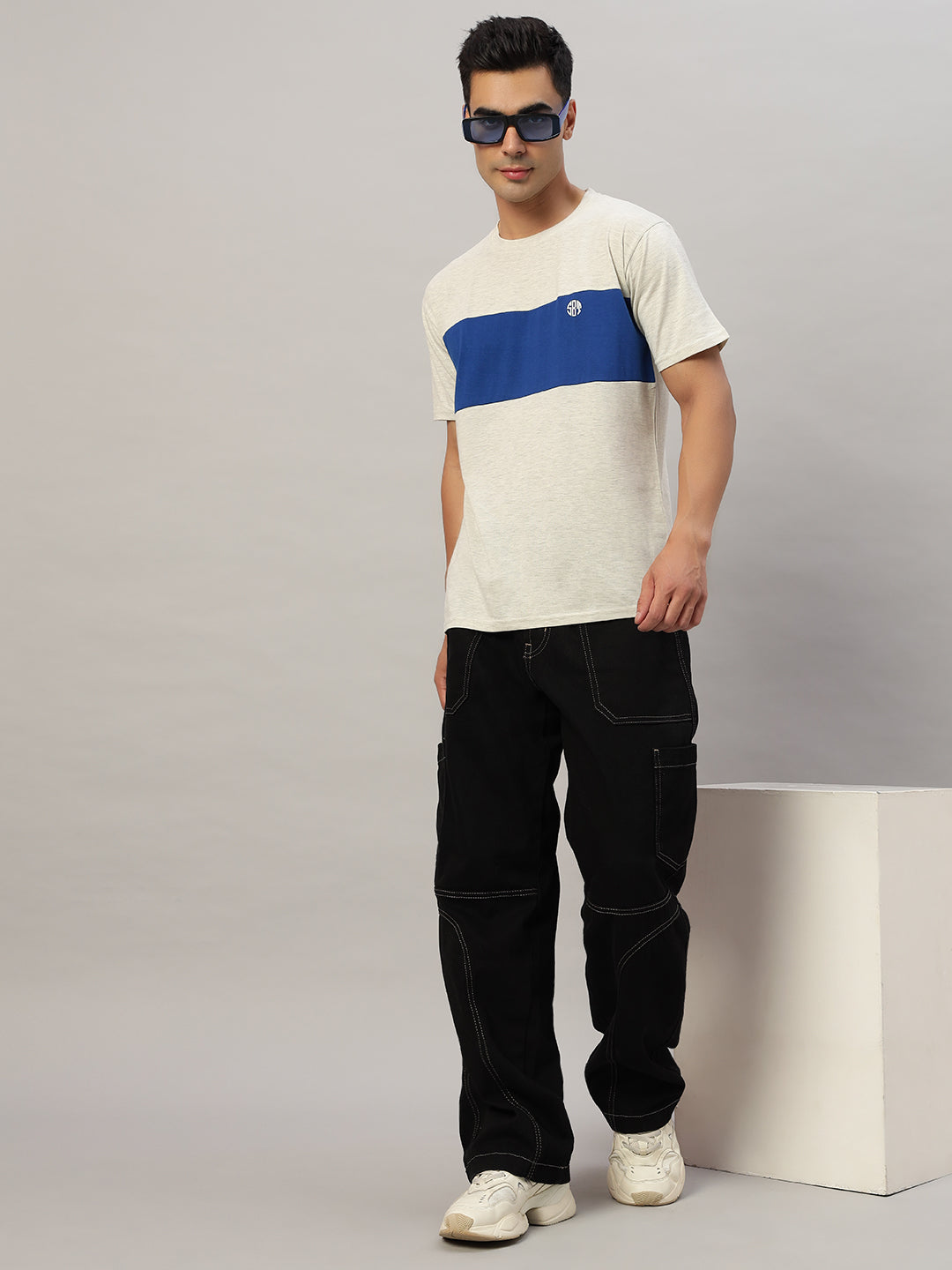 Men's Casual Colorblock T-Shirt – Comfortable & Stylish