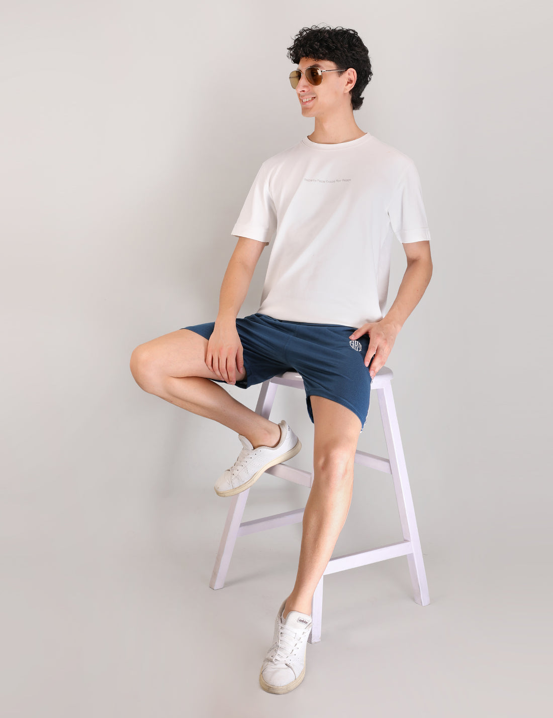 Men's Airforce Cotton Shorts with Zipper Pockets