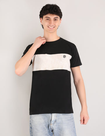 Black And White Half Sleeves T Shirt